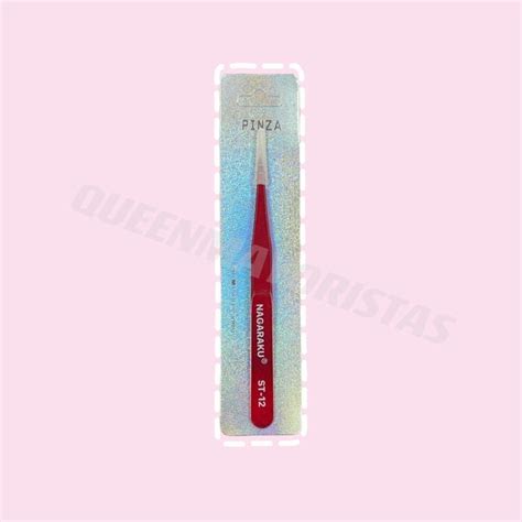 Pinza recta roja para pestaña nagaraku ST 12 Queen