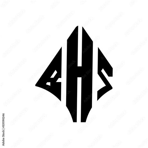 BHS letter logo design. BHS modern letter logo with black background. BHS creative letter logo ...