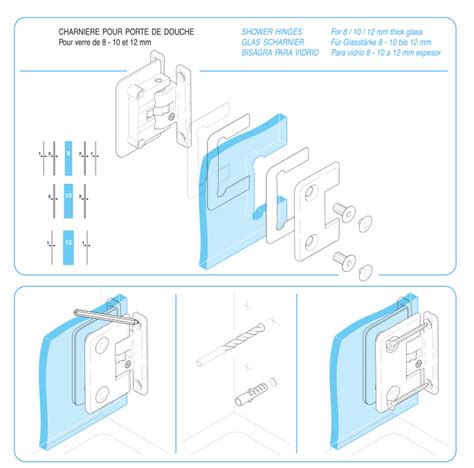 Charniere Porte De Douche Dor E Commande En Ligne C T Verre