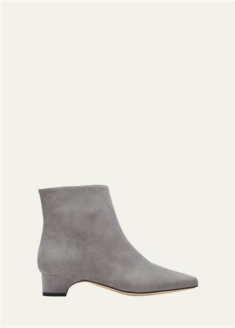 Manolo Blahnik Tolarc Suede Zip Ankle Booties Bergdorf Goodman