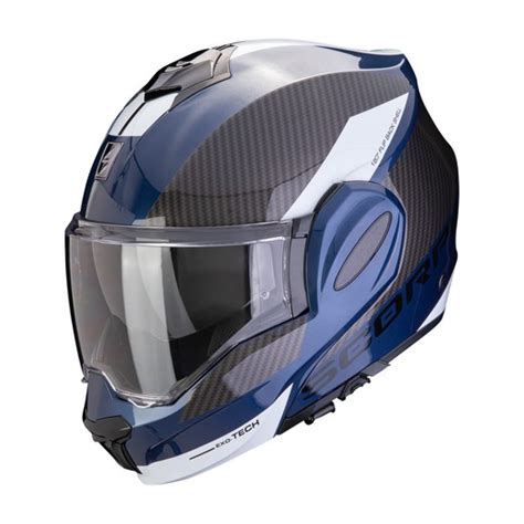 Casco Scorpion Exo Tech Evo Team Azul Negro Blanco Scorpion Exo Totmoto