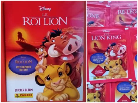 DISNEY LE ROI Lion 2019 Lot D Un Album Vide Et 50 Pochettes Stickers