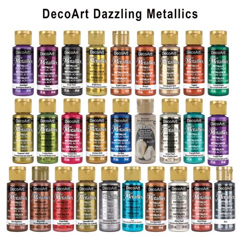 DecoArt Dazzling Metallics 2oz Metallic Paint Etsy