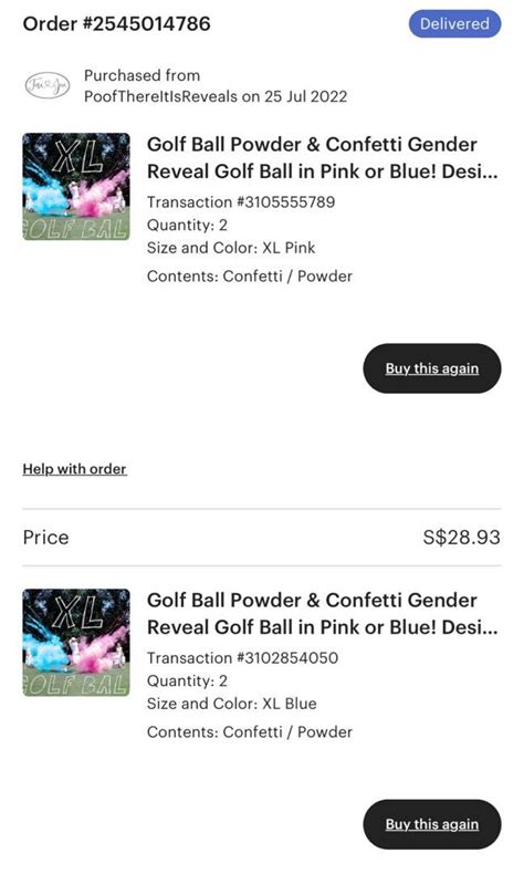 Gender Reveal Golf Balls Xl Hobbies Toys Stationery Craft