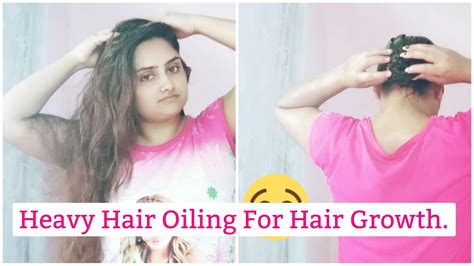 100 Ml Heavy Hair Oiling Challenge Heavy Oiling With Almond Oil Youtube