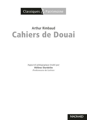 Cahiers De Douai De Arthur Rimbaud Poche Livre Decitre