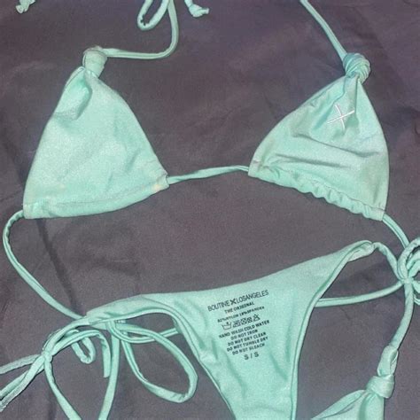 BOUTINE LA Knotical Green Bikini Set Size SMALL Depop