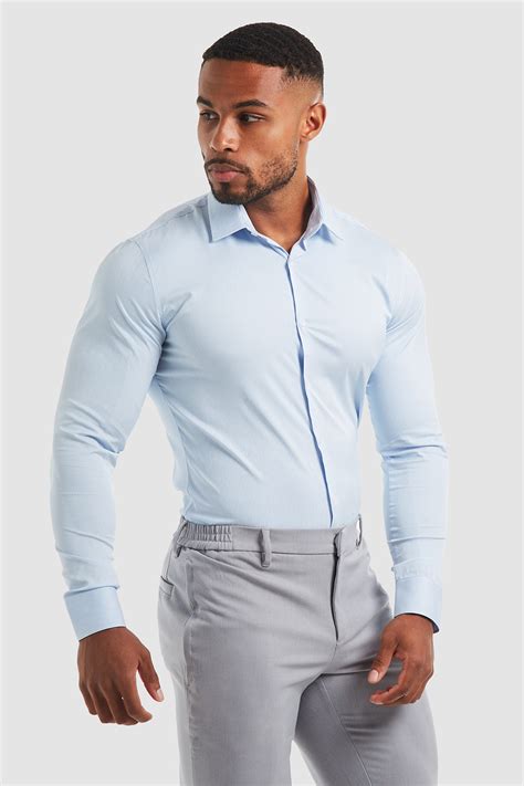 Performance Business Shirt in Blue Stripe - TAILORED ATHLETE - USA