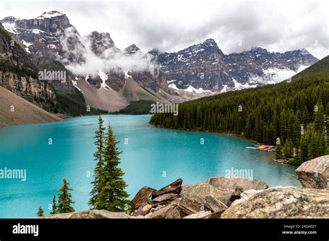 Moraine lake in Canada Stock Photo - Alamy