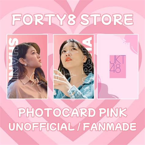 Photocard JKT48 Unofficial Fanmade Pink Edition Shopee Singapore