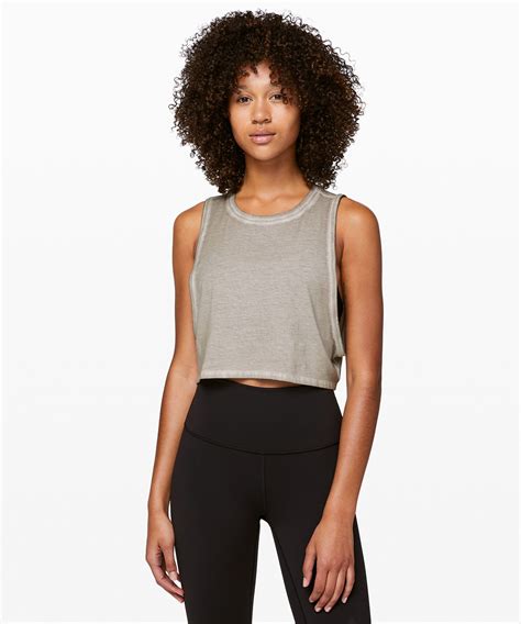 Lululemon Muscle Love Crop Tank Fade In Washed French Clay Modesens