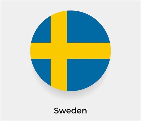 Premium Vector Sweden Flag Bubble Circle Round Shape Icon Vector