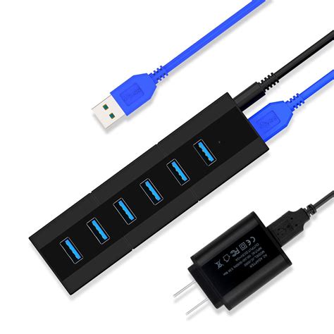 Kootion Usb Hub Ports High Speed Usb Data Hub Up To Gbps