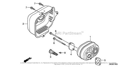 Honda Engines Gcv160le A7h1 Engine Ita Vin Gjaae 1000001 Parts Diagram For Muffler