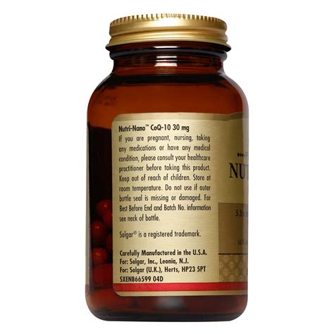 Solgar Nutri Nano Coq10 Capsules