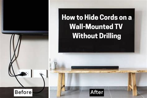 How To Hide Cords On A Wall Mounted TV Without Drilling