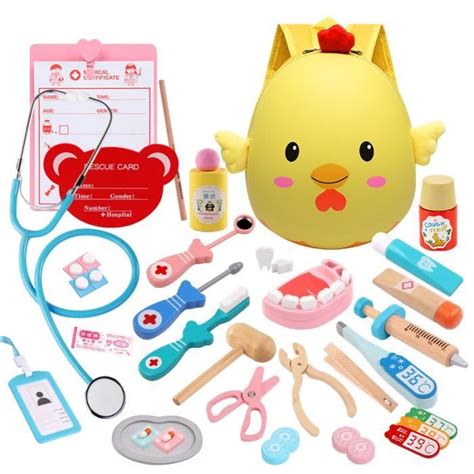 Malette Docteur Enfant Jeux d imitation 28pcs Médecin tout puissant