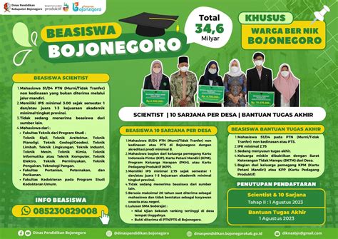 InfoPublik Pemkab Bojonegoro Umumkan Mahasiswa Lolos Beasiswa Tahap 1