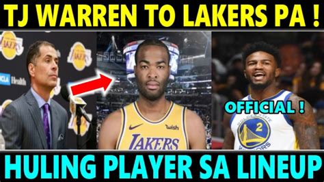 Just In Tj Warren To Lakers Pa Huling Bagong Player Jordan Bell Is