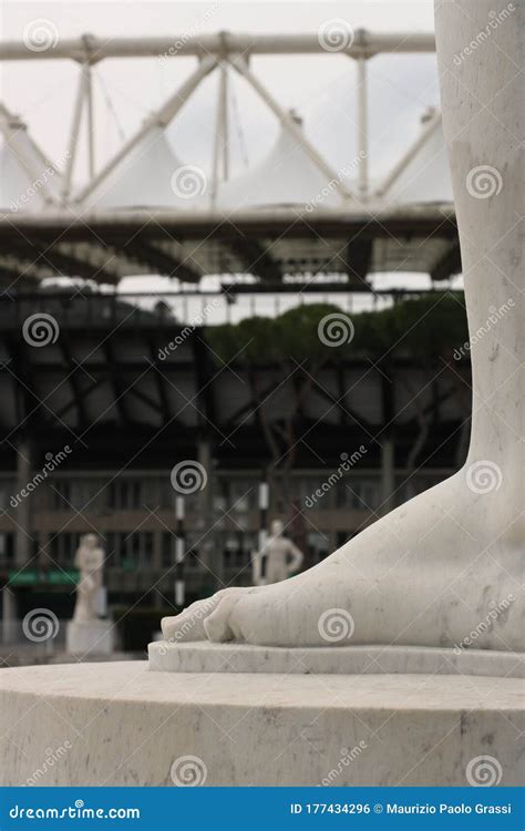 Olympic Stadium And Marble Stadium White Carrara Marble Sculptures Of