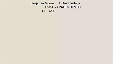 Benjamin Moore Fossil Af Vs Dulux Heritage Pale Nutmeg Side By