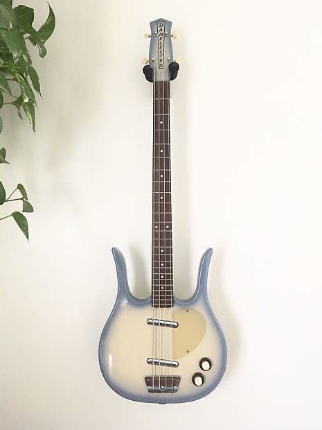 Danelectro Longhorn Bass 1990 2000s Blue Burst Reverb