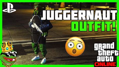 Gta 5 Online Green Modded Juggernaut Outfit Tutorial Ps4 Only