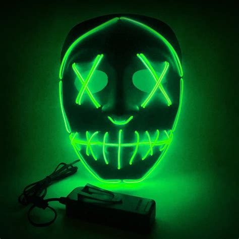 Køb Halloween LED Maske Grøn til kun 159 kr Temashop dk