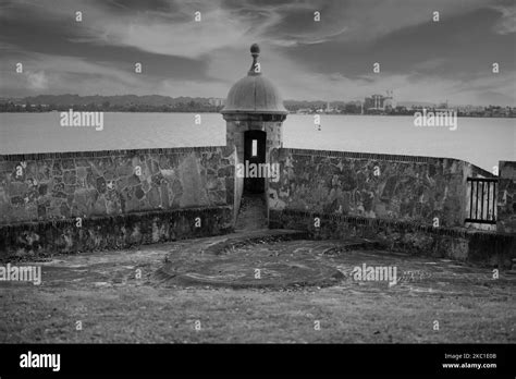 A Grayscale Of The San Felipe Del Morro Castle In San Juan Puerto Rico