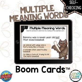 Homonym Multiple Meaning Word Activities Context Clue Boom Cards For