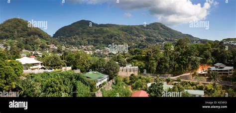 The Seychelles Mahe Victoria Bel Air Suburban Houses Panoramic