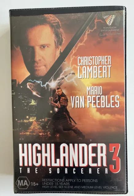 Highlander 3 The Sorcerer [vhs] Roadshow Ex Rental Big Box Video Vgc £