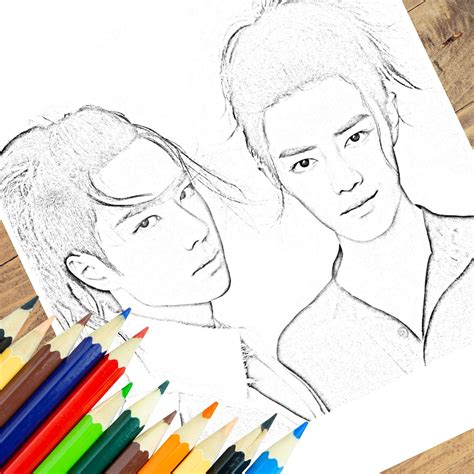 Jackson Wang Adult Coloring Book Millennial Got7 9