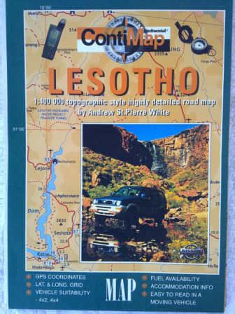 Other Travel Detail Map Of Lesotho Ideal For 4x4 Includes GPS