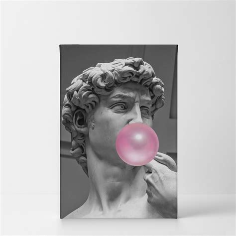 Michelangelo S Masterpiece Statue Of David Pink Bubble Gum Etsy