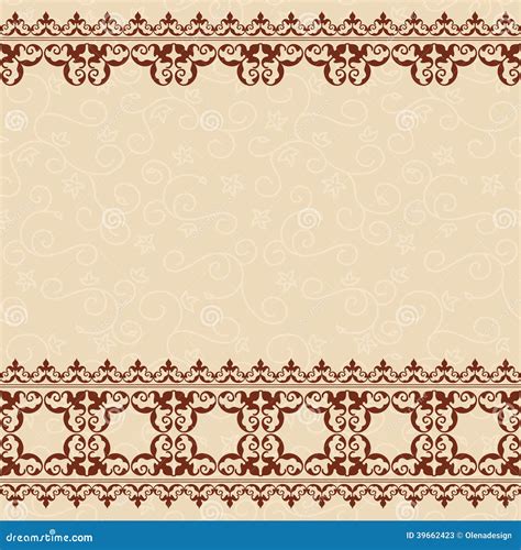 Fondo Senza Cuciture Beige Leggero Con L Annata Marrone Illustrazione