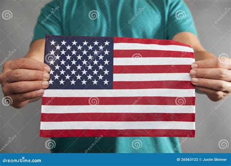 Two Hands Holding Flag Stock Photo Image Of Fourth July 26563122