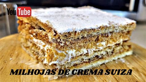 MILHOJAS DE CREMA SUIZA Recetas de cocina fáciles y ricas YouTube