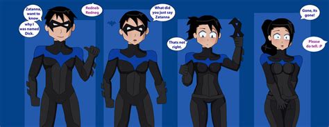 Nightwing Transformation Sequence Rule 63 By Themaskofafox On Deviantart