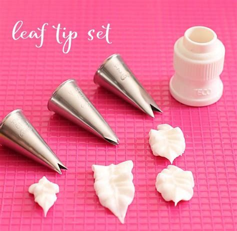 Ateco Leaf Frosting Tip Set 4 Piece Creative Cake Decorating