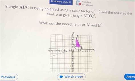 Solved Bookwork Code 1F Calculator Not Allowed Triangle ABC Is Being