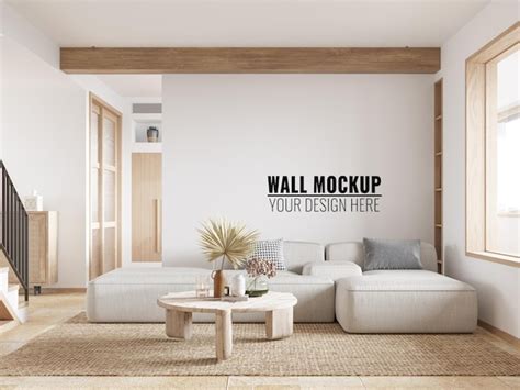 Premium Psd Interior Living Room Wall Mockup