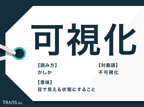 「可視化」の意味とは？見える化との違いやメリット・使い方の例も Transbiz