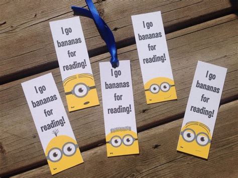 Minions Despicable Me Printable Bookmark Set By Creasestudio