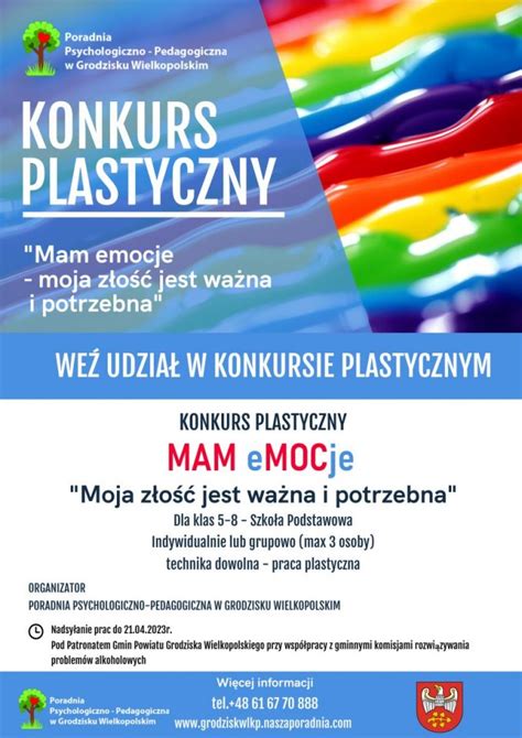 Konkurs plastyczny MAM eMOCje Aktualności Zespół Szkolno