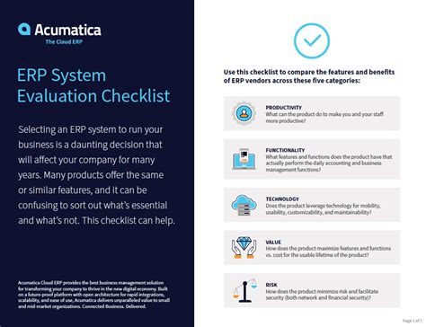 ERP System Requirements Checklist | Advanced Solutions and Consulting