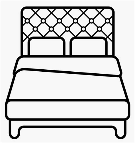 Simple Bed Coloring Page - Free Printable Coloring Pages for Kids