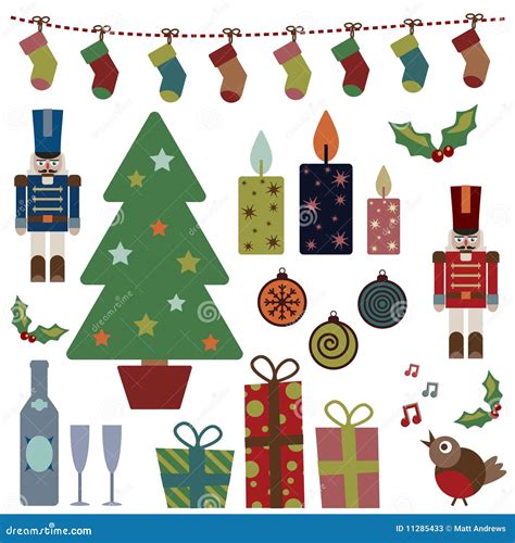 Christmas Objects Stock Vector Illustration Of Seasonal