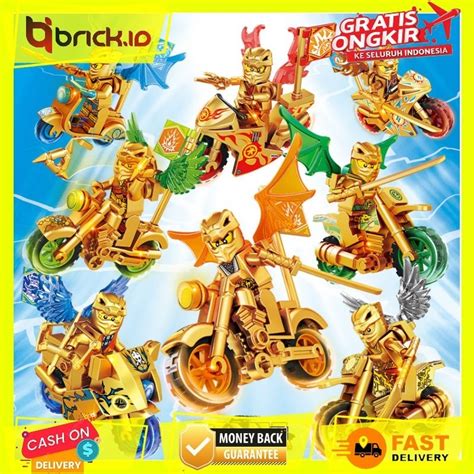 Jual Special Edition Gold Motorcycle Mainan Balok Susun Ninjago Gold