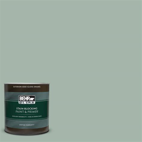 BEHR ULTRA 1 Qt 460E 3 Smokey Slate Semi Gloss Enamel Exterior Paint